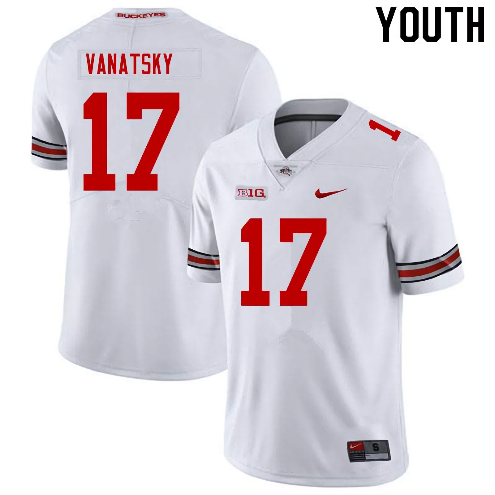 Danny Vanatsky Ohio State Buckeyes Youth NCAA #17 Nike White College Stitched Football Jersey OSZ7156CI